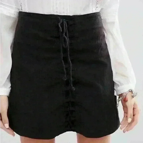 Free  People Linen Blend skirt - Picture 2 of 5